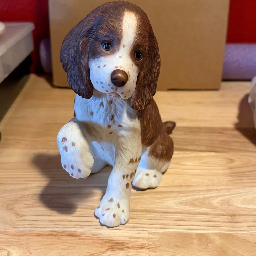 Lenox Brown and White English Springer Spaniel Puppy Porcelain Figurine - Picture 2 of 5